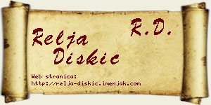 Relja Diskić vizit kartica